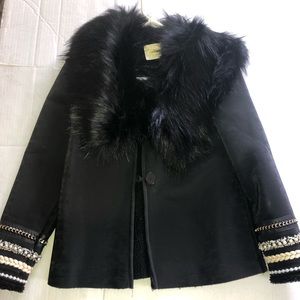 Judith March faux fur suede coat.